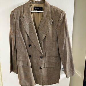 Ellen Tracy Tan Plaid Blazer